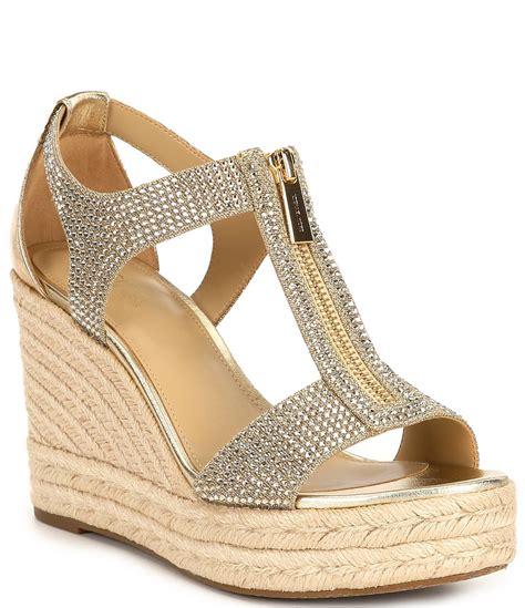 dillards michael kors wedge sandals|Michael Kors sandals size 12.